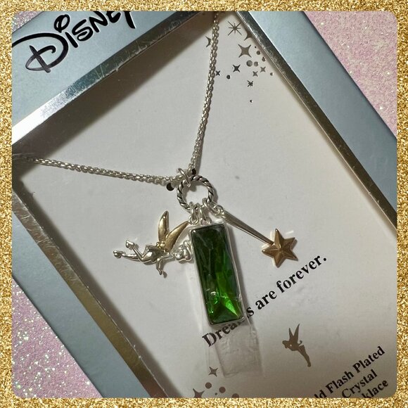 ✨ Tinker Bell "Dreams are Forever" Charm Necklace NIB/NWT - Picture 2 of 4